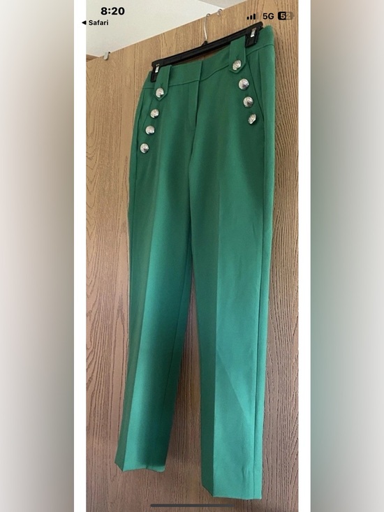 White House Black Market Pants - White House Black Market Green Women’s  Dress Pants with Silver Buttons